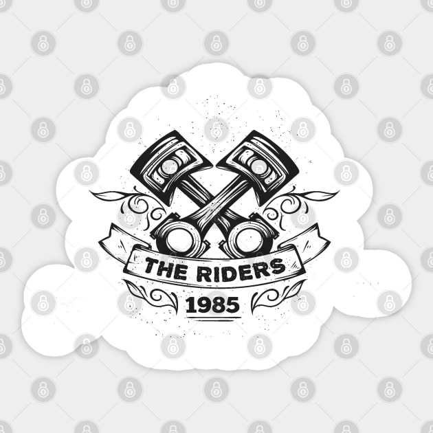 Riders Sticker by Brainable ART